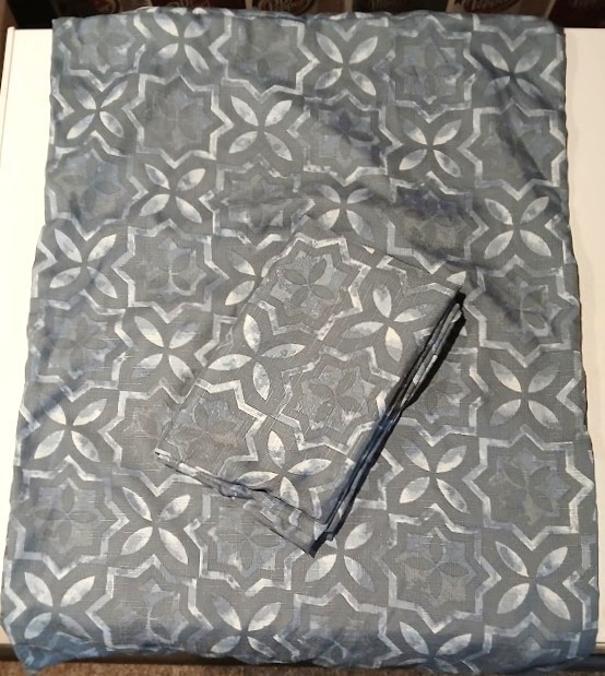 Pair of Standard-size, Blue-gray, Bed Pillow Covers, Shams from Kathy Ireland