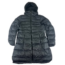 The North Face Womens 700 Down Parka Puffer Jacket Hooded Black Long Coat