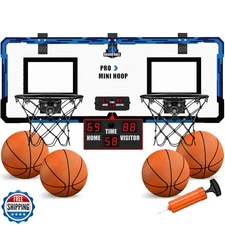 HYES 2 Player Basketball Game, Dual Shot Over The Door Mini Baske