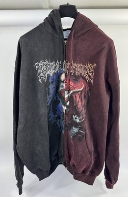 Vetements x Cradle Of Filth Oversized Panned Zip Hoodie Gr: M passt XXL