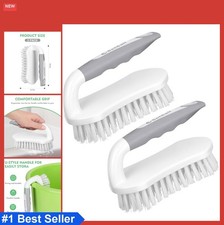 Heavy Duty Scrub Brush with Stiff Bristles for Bathroom Kitchen Tile Cleaning 2