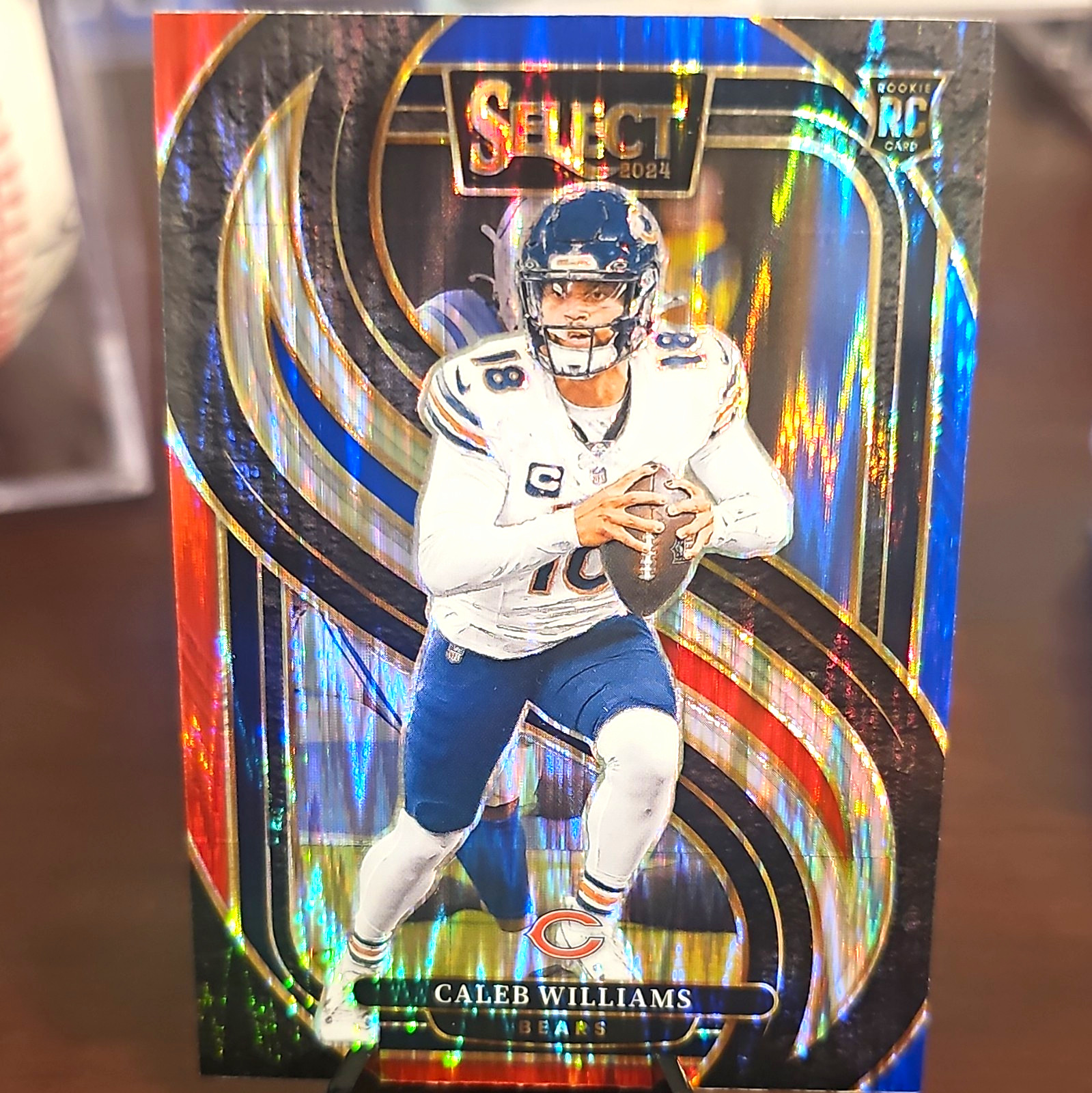 Panini 2024 Select Premier Level Caleb Williams RC Red & Blue Shock #114