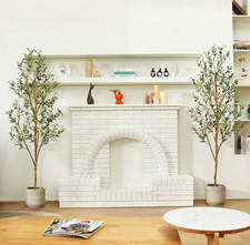 2Pack 6ft Artificial Olive Tree Faux Plant Arbol Olivo Artificial Decoracion NEW