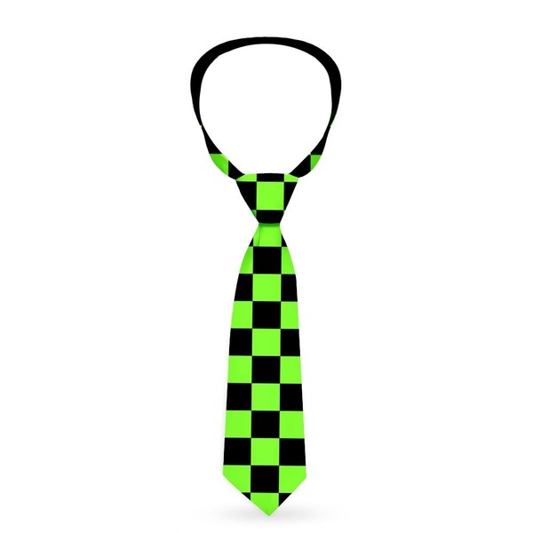 Necktie Standard - Checker Black/Neon Green (Us Import) Acc Neu-image