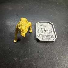 Culture Fly Tiny Mights Horror Kessler Wolf & Slaughtered Lamb Sign Peach Gray