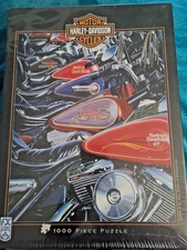 FX Schmid Harley Davidson THUNDER ROW 1000 Piece Jigsaw Puzzle 40”x30" SEALED