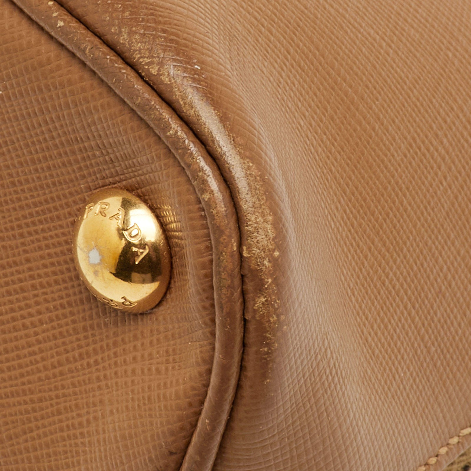 Prada Promenade Small Brown Saffiano Lux Leather Satchel thumbnail 10