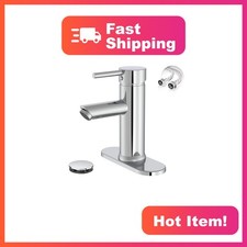 Greenspring Chrome 1/3 Hole Bathroom Faucet w/Drain