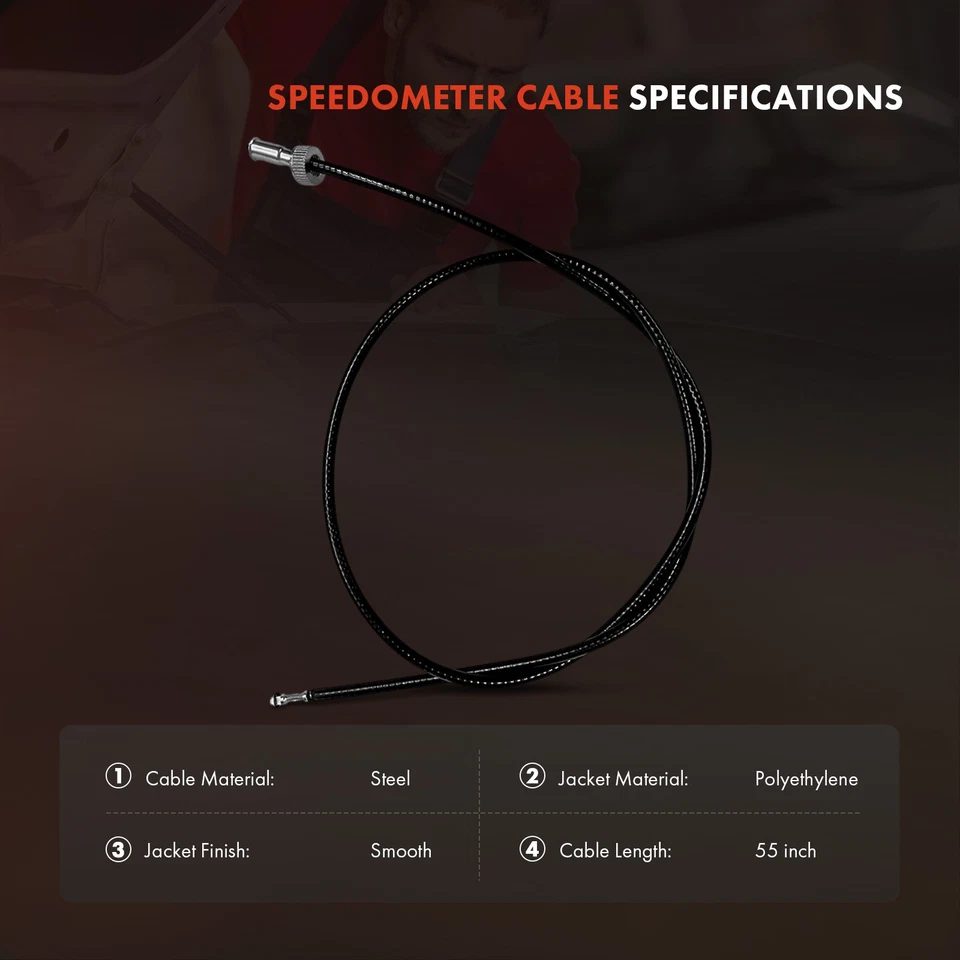 55 in Speedometer Cable for Volkswagen Vanagon Beetle Fastback Squareback Thing - Image 3 of 4