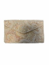 Vintage La Regale Ivory Hand Beaded Sequin Evening Clutch Made in Japan Bridal