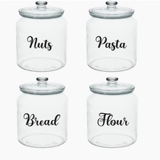 KITCHEN LABELS FOR GLASS JARS TINS CANISTERS TUBS STORAGE BOXES POT TEA STICKERS