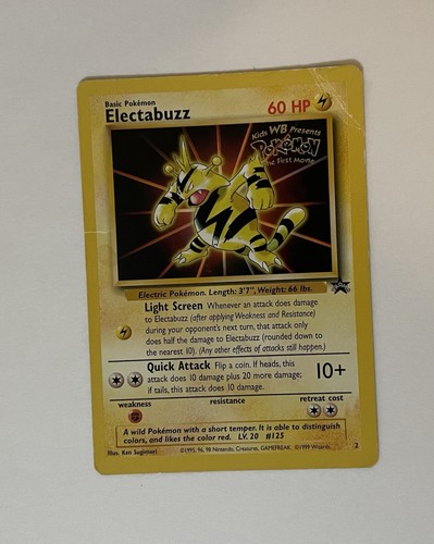 Pokémon Electabuzz Wizards Black Star Promo #2 The First Movie 1999 TCG Card