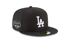 New Era Los Angeles Dodgers 2025 World Series Champion Patch Fitted Hat Black