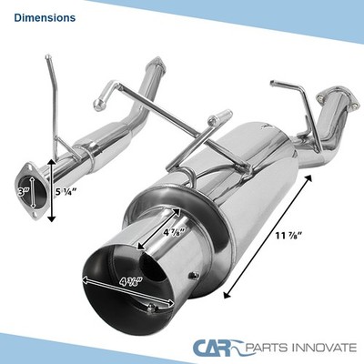Fits 1989-1994 240SX S13 S/S Exhaust Catback System Muffler Tips