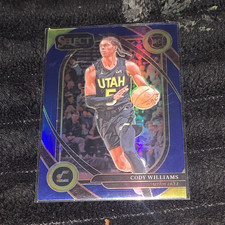 Panini Select Cody Williams Utah Jazz #190 Rookie Basketball Card NBA. rookie card picture