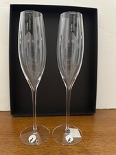 NEW Waterford Fine Crystal Elegance Champagne Flutes w/Factory Box