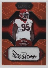 2022 Wild Card Mania Retail Hex Orange Mirror Devonte Wyatt Rookie Auto RC 11ur. rookie card picture
