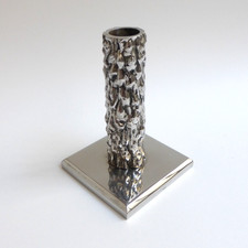 Bougeoir Brutaliste-C.C.Karlstad?-Sweden Design 1970's-Vintage Candle Holder