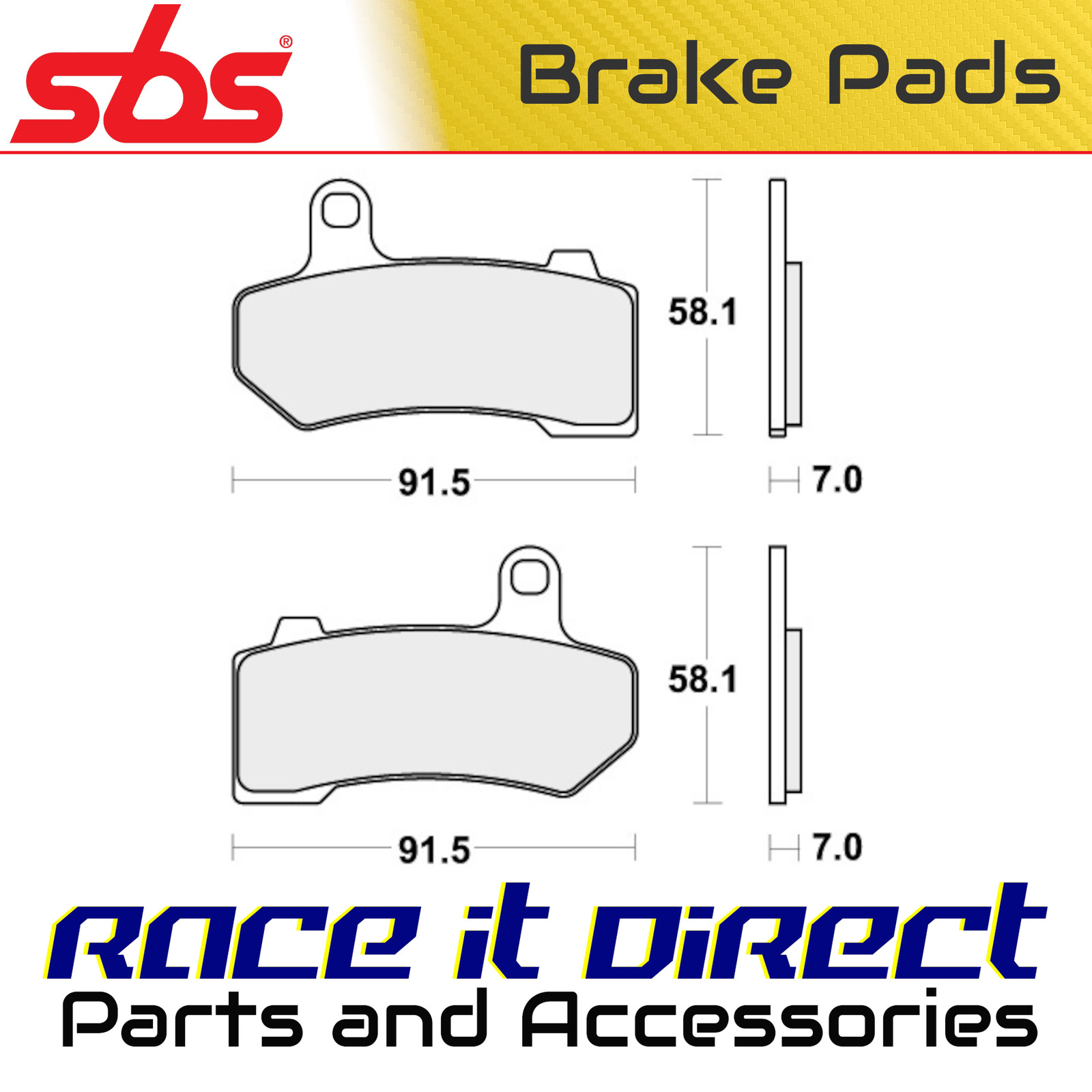 Brake Pads for HARLEY ROAD 1800 GLIDE CVO FLTRXSE 2019 Rear V-Twin SBS - Image 51