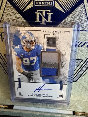2025 Panini Impeccable Aidan Hutchinson 75/75 Tri Color Patch Signed