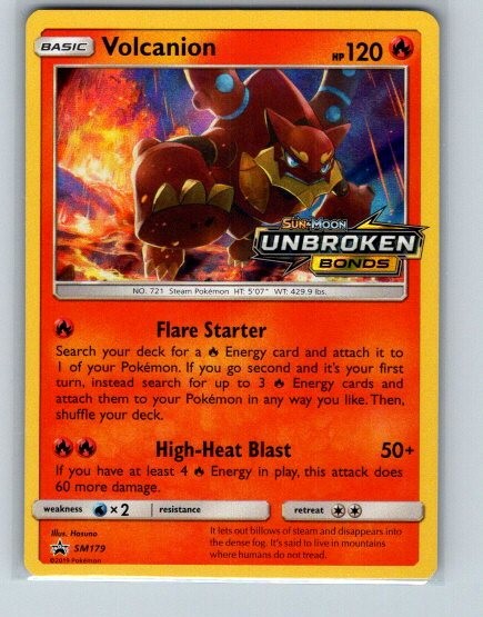 Volcanion - (Prerelease) SM179 Holo Promo Sun & Moon Promo Pokemon Holo NM