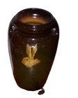 Antique Roseville McCoy Style Art Pottery Vase Hand Painted Rabbit  13"