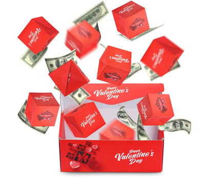 Valentinstag Explosion Geschenkbox, Überraschungsgeld Geschenkbox, Pop-Up, (10er Box)