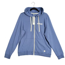 NWT MARINE LAYER Blue Intuit Zip Up Hoodie Long Sleeve Jacket Logo SIZE XL