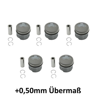5x Pistons Oversize +0.50 for Audi Seat VW 2.4D 028107065CF