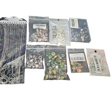 Beads  Charms Mixed Lot w/ 12 Silver Necklaces High Quality For Jewelry Making