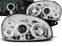 Scheinwerfer Paar Opel Corsa B 93-00 Angel Eyes Chrom