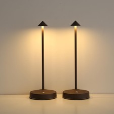Rechargeable Cordless Lamps,3000mAh Battery Operated Table Rust-2pack