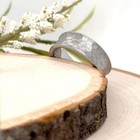 faceted Brushed Finish Sleek Band 8mm Silver Tungsten Carbide Christmas Gif Ring — photo 4