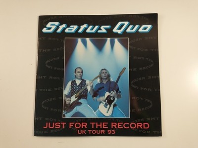 Status Quo - Just for the record - UK Tour '93 Large Original Tour Programm