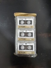 TDK MC-60 Microcassette Tapes 3 Pack New Sealed Dictation Voice Recorder.  L-8