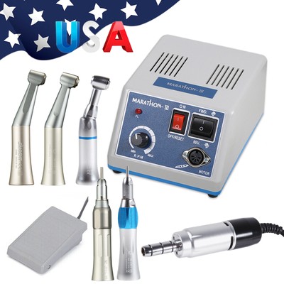 Dental Lab Marathon Electric Micro Motor Contra Angle Straight Handpiece N3 USA