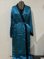 ALEXANDER DEL ROSSA Satin Robe /S /hide Pockets