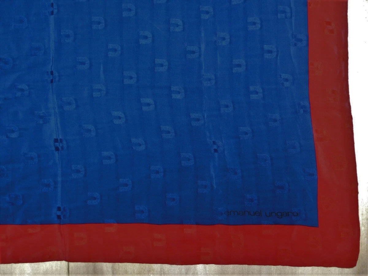 Foulard 100% Pure Silk Soie Vintage Woman Emanuel Ungaro (774) 33 1/8in x 33