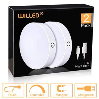 WILLED Dimmbares Touch Licht Buit-in 1000mAh Großer Akku Wiederaufladbar LED Wasserhahn