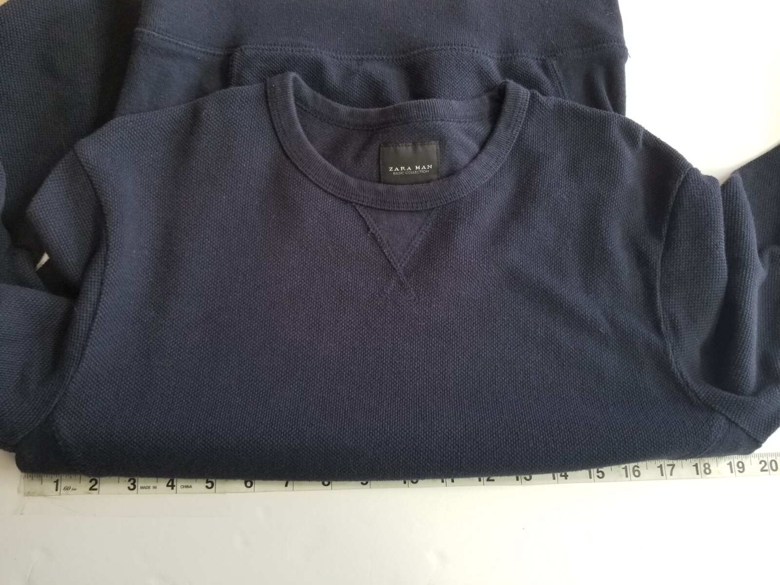 Zara Man Basic Collection Blue Pullover Sweatshir… - image 3