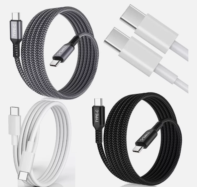 USB Cable Type C to Type C Data Transfer Fast Charge Braided cable lead 1.5m 5ft - Image 2 of 4
