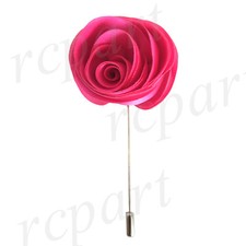 New formal Men's Suit chest brooch fuchsia flower lapel pin wedding fashion prom