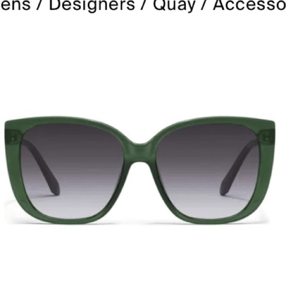 NEW ! Rare Quay Australia Green Ever After Oversized Sunglasses