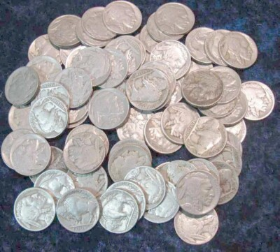 #ad Lot: 5 Jefferson Nickels 35% Silver Random Mix WWII era 1943 1945 Ave. Circ. $14.95