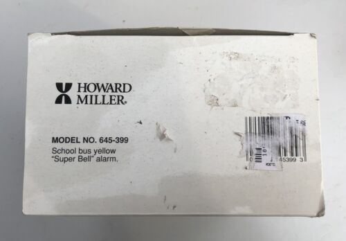 NEW VINTAGE Howard Miller "SCHOOL BELL" Yellow Alarm Clock Mid Century Modern - Picture 2 of 3