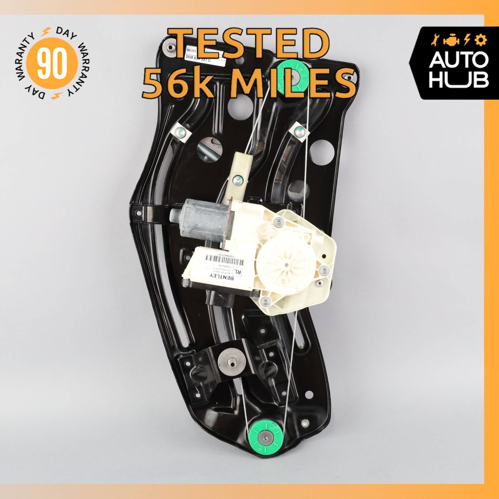 12-17 Bentley Continental GT Rear Left Side Quarter Window Regulator Motor OEM