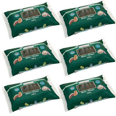 6x Haeberlein Metzger Mini Elisen-Lebkuchen Elisen (6x 200g) MHD: 5/2026