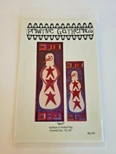 Primitive Gathering - Wool Applique -  Birl Snowman Winter hooked rug BQ-147