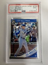 CODY BELLINGER 2018 PANINI DONRUSS OPTIC #115 BATTING STANCE PSA MINT 9 DODGERS