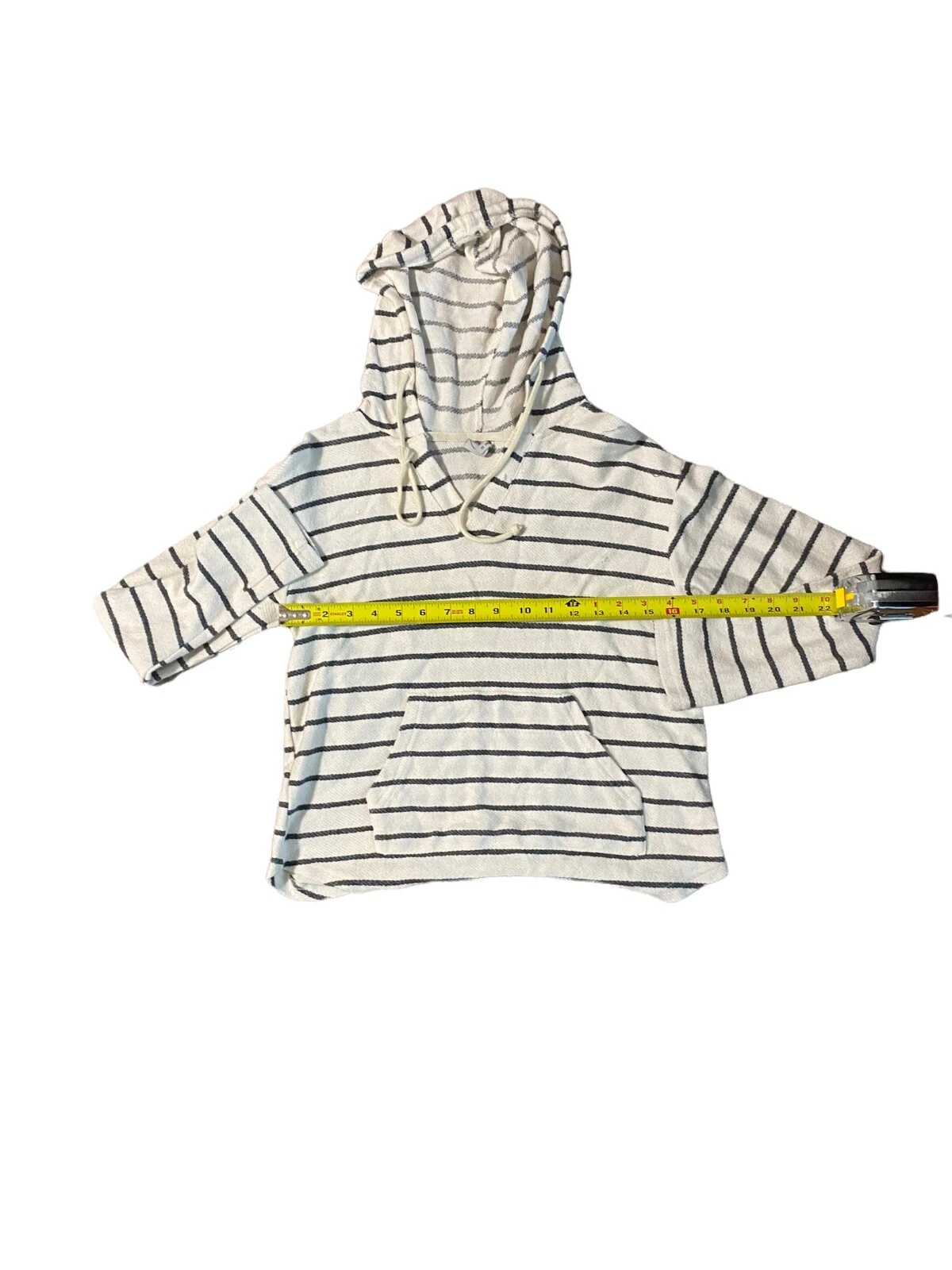 OFF WHITE Paper Crane Anthropologie maglione donna a righe cropped felpa con cappuccio spiaggia taglia XS